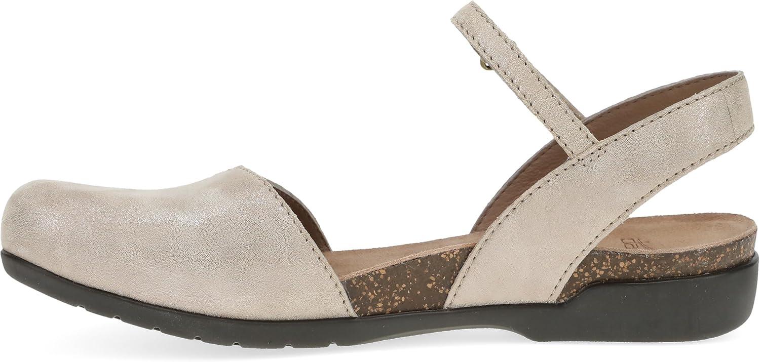 imageDansko Rowan Sandal for Women  Memory Foam and Cork Footbed for Comfort and Arch Support  Lightweight Rubber Outsole for LongLasting Wear  Versatile Casual to Dressy FootwearBeige Sparkle