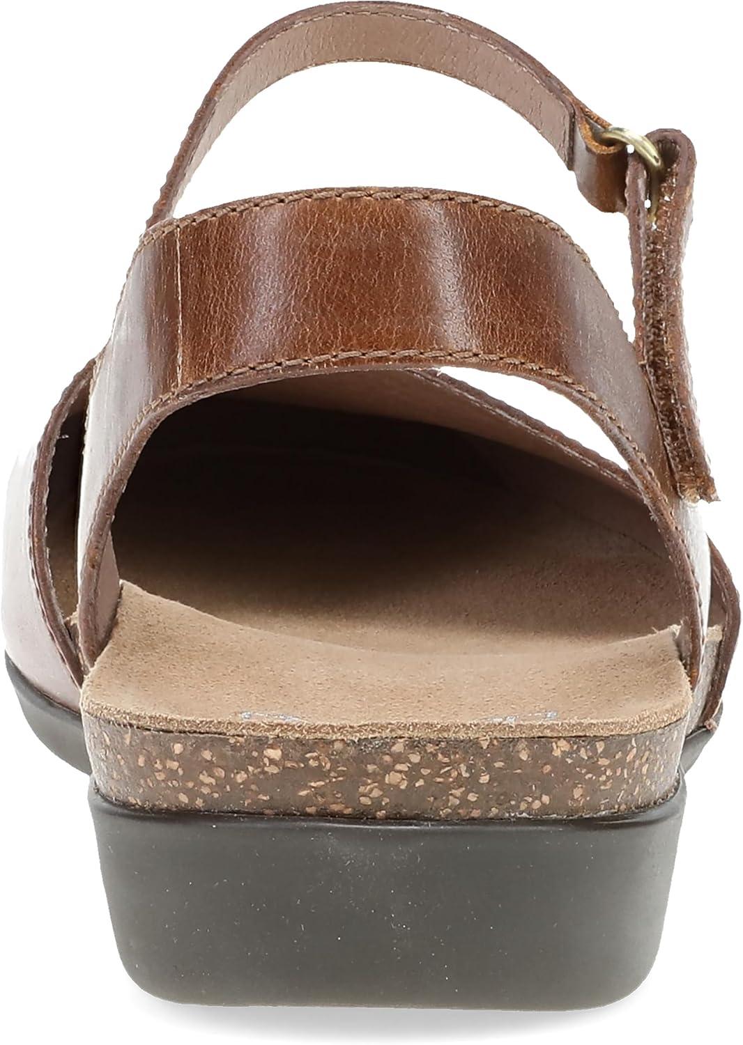 imageDansko Rowan Sandal for Women  Memory Foam and Cork Footbed for Comfort and Arch Support  Lightweight Rubber Outsole for LongLasting Wear  Versatile Casual to Dressy FootwearTan Waxy
