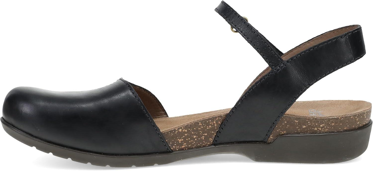 imageDansko Rowan Sandal for Women  Memory Foam and Cork Footbed for Comfort and Arch Support  Lightweight Rubber Outsole for LongLasting Wear  Versatile Casual to Dressy FootwearBlack Waxy