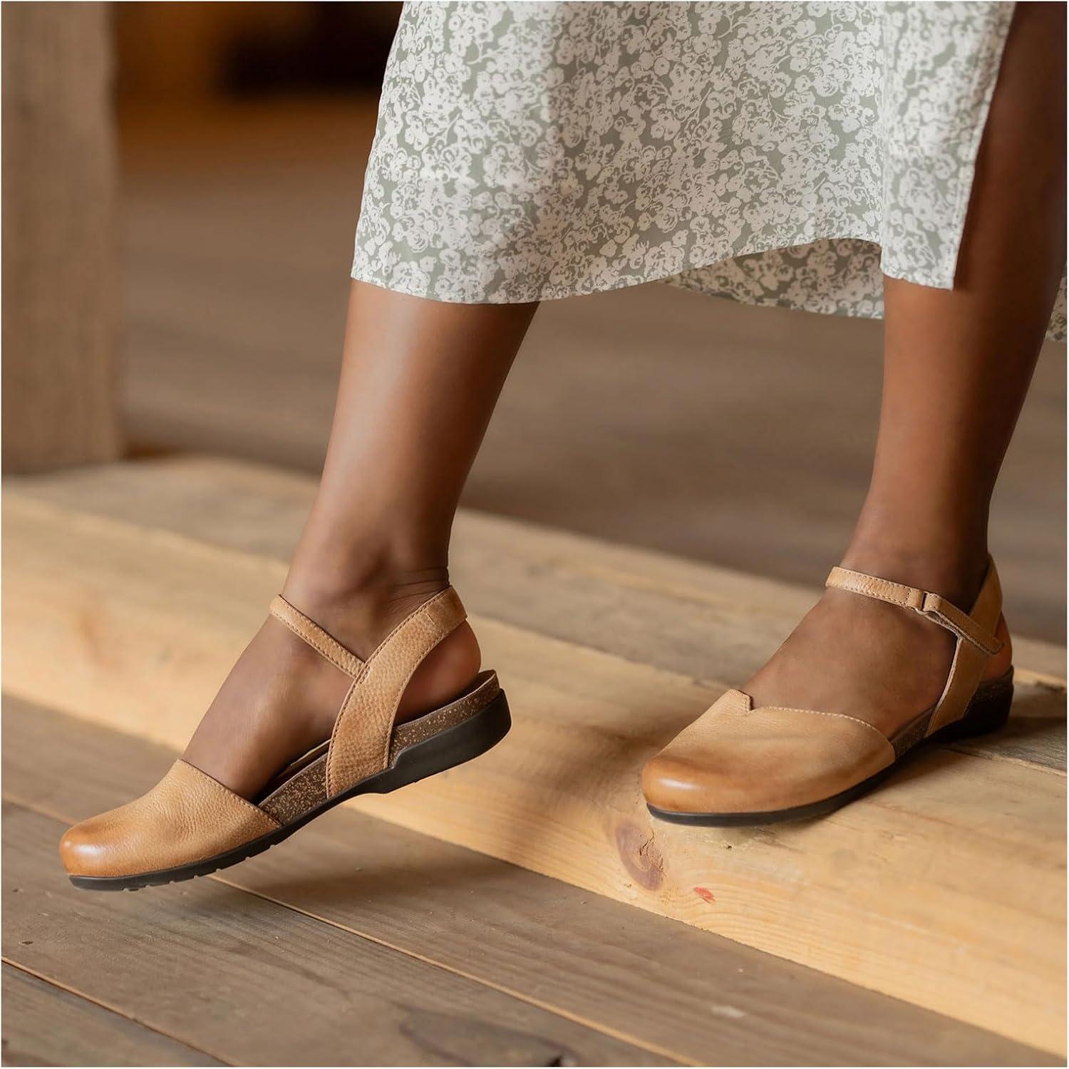 imageDansko Rowan Sandal for Women  Memory Foam and Cork Footbed for Comfort and Arch Support  Lightweight Rubber Outsole for LongLasting Wear  Versatile Casual to Dressy FootwearHoney