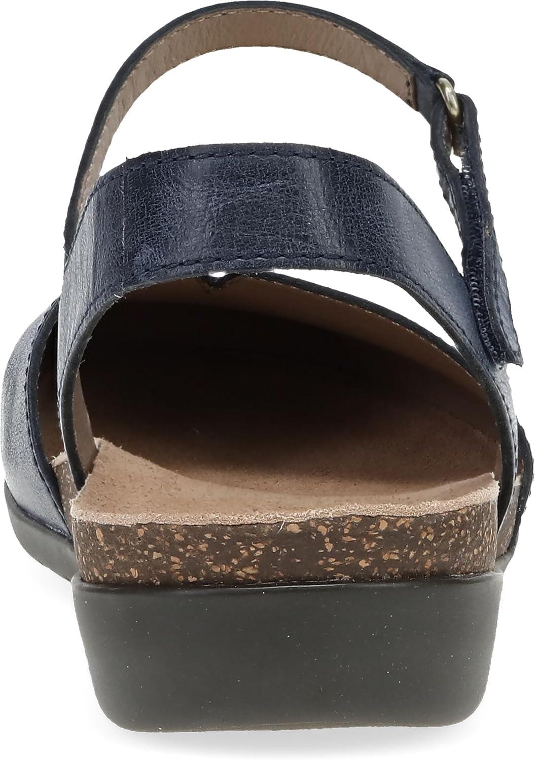 imageDansko Rowan Sandal for Women  Memory Foam and Cork Footbed for Comfort and Arch Support  Lightweight Rubber Outsole for LongLasting Wear  Versatile Casual to Dressy FootwearNavy Waxy