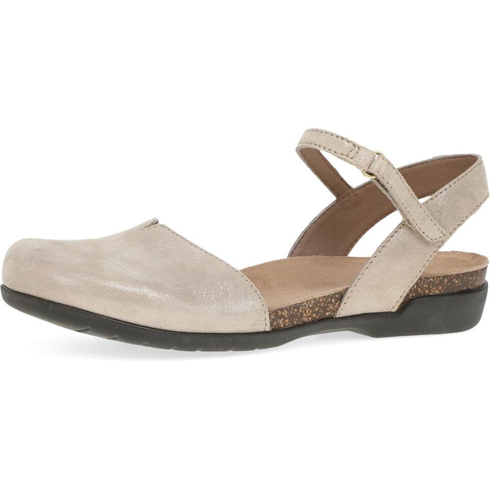 imageDansko Rowan Sandal for Women  Memory Foam and Cork Footbed for Comfort and Arch Support  Lightweight Rubber Outsole for LongLasting Wear  Versatile Casual to Dressy FootwearBeige Sparkle