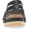 imageDansko Lyndi Slide Sandals for Women  CagedStyle Design with Leather Uppers and Lightweight Rubber OutsoleBlack