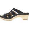 imageDansko Lyndi Slide Sandals for Women  CagedStyle Design with Leather Uppers and Lightweight Rubber OutsoleBlack