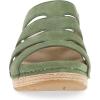 imageDansko Lyndi Slide Sandals for Women  CagedStyle Design with Leather Uppers and Lightweight Rubber OutsoleJade