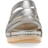 imageDansko Lyndi Slide Sandals for Women  CagedStyle Design with Leather Uppers and Lightweight Rubber OutsolePlatino