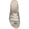 imageDansko Lyndi Slide Sandals for Women  CagedStyle Design with Leather Uppers and Lightweight Rubber OutsolePlatino