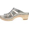 imageDansko Lyndi Slide Sandals for Women  CagedStyle Design with Leather Uppers and Lightweight Rubber OutsolePlatino
