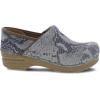 imageDansko Professional SlipOn Clogs for Women  Rocker Sole and Arch Support for Comfort  Ideal for Long Standing Professionals  Nursing Veterinarians Food Service Healthcare ProfessionalsTaupe Snake Suede