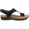 imageDansko Reece Sandal for Women  Memory Foam and Cork Footbed for Comfort and Arch Support  Lightweight Rubber Outsole for LongLasting Wear with Hook ampamp Loop StrapBlack Full Grain