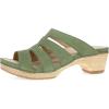 imageDansko Lyndi Slide Sandals for Women  CagedStyle Design with Leather Uppers and Lightweight Rubber OutsoleJade