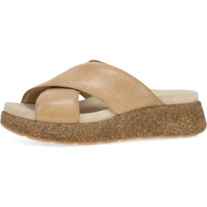 imageDansko Bridget Platform Slide Sandal for Women  Memory Foam and Suede Wrapped Footbed for an Extra Plush Comfort and SupportHoney