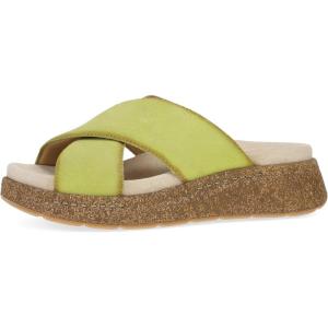 imageDansko Bridget Platform Slide Sandal for Women  Memory Foam and Suede Wrapped Footbed for an Extra Plush Comfort and SupportLime