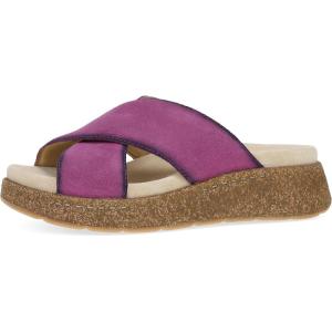 imageDansko Bridget Platform Slide Sandal for Women  Memory Foam and Suede Wrapped Footbed for an Extra Plush Comfort and SupportPlum