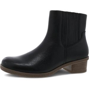 imageDansko Daisie Chelsea Boot for Women  Waterproof Leather and Construction with Rubber Outsole and Leather Stacked Heel for LongLasting Style in Any WeatherBlack
