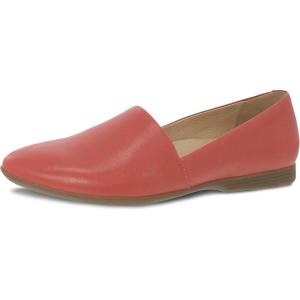 imageDansko Larisa SlipOn Flats for Women  Comfotable Flat Shoes with Arch Support  Versatile Casual to Dressy Footwear  Lightweight Rubber OutsolePoppy