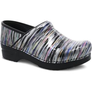 imageDansko Professional SlipOn Clogs for Women  Rocker Sole and Arch Support for Comfort  Ideal for Long Standing Professionals  Nursing Veterinarians Food Service Healthcare ProfessionalsStriped Patent