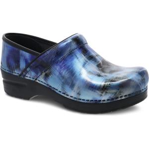 imageDansko Professional SlipOn Clogs for Women  Rocker Sole and Arch Support for Comfort  Ideal for Long Standing Professionals  Nursing Veterinarians Food Service Healthcare ProfessionalsBlue Brushed Patent