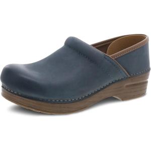 imageDansko Professional SlipOn Clogs for Women  Rocker Sole and Arch Support for Comfort  Ideal for Long Standing Professionals  Nursing Veterinarians Food Service Healthcare ProfessionalsBlue Burnished Nubuck