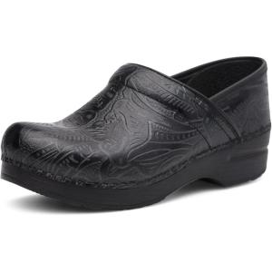 imageDansko Professional SlipOn Clogs for Women  Rocker Sole and Arch Support for Comfort  Ideal for Long Standing Professionals  Nursing Veterinarians Food Service Healthcare ProfessionalsBlack Tooled