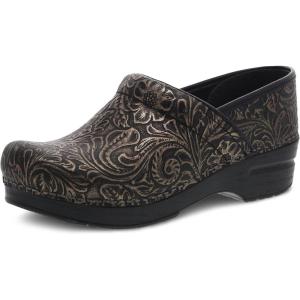 imageDansko Professional SlipOn Clogs for Women  Rocker Sole and Arch Support for Comfort  Ideal for Long Standing Professionals  Nursing Veterinarians Food Service Healthcare ProfessionalsBlack Antique Tooled