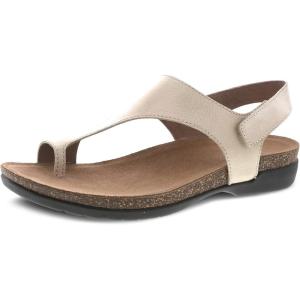 imageDansko Reece Sandal for Women  Memory Foam and Cork Footbed for Comfort and Arch Support  Lightweight Rubber Outsole for LongLasting Wear with Hook ampamp Loop StrapLinen