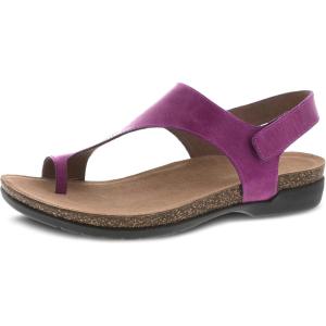 imageDansko Reece Sandal for Women  Memory Foam and Cork Footbed for Comfort and Arch Support  Lightweight Rubber Outsole for LongLasting Wear with Hook ampamp Loop StrapMagenta