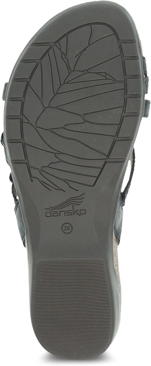 imageDansko Roslyn Sandal for Women  Memory Foam and Cork Footbed for Comfort and Arch Support  Lightweight Rubber Outsole for LongLasting Wear Versatile Casual to Dressy FootwearBlack