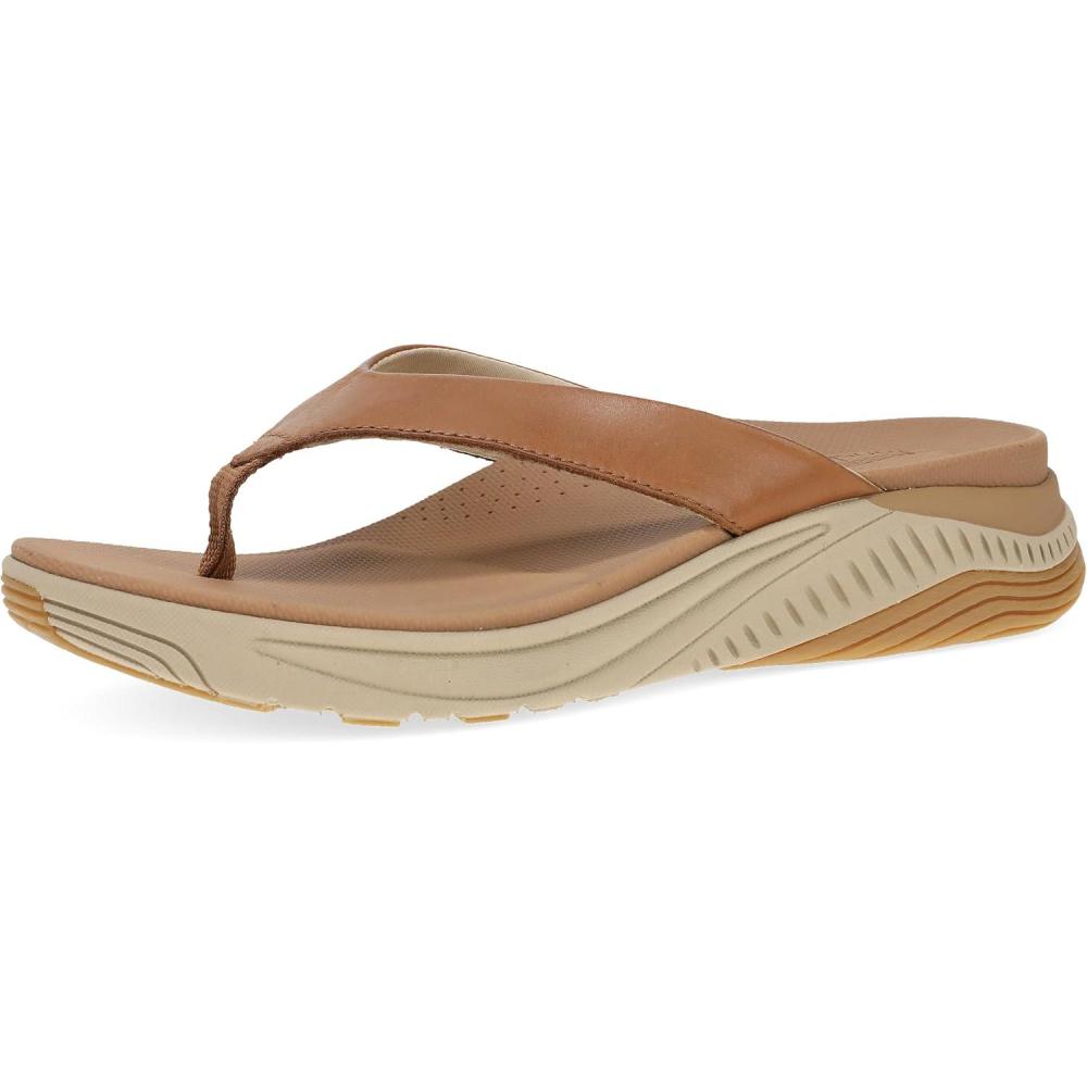 imageDansko Rosemary Walking FlipFlop for Women  Lightweight EVA Midsole and Rubber Outsole Natural Arch for Support and Propel Forepart for Energy ReturnTan