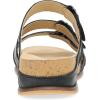 imageDansko Campbell SlipOn Wedge Sandal for Women Low Profile Wedge with Arch Support Adjustable Fit for Walking ComfortBlack
