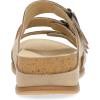 imageDansko Campbell SlipOn Wedge Sandal for Women Low Profile Wedge with Arch Support Adjustable Fit for Walking ComfortSand