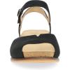 imageDansko Cass PeepToe Wedge Sandal for Women Low Profile Wedge with Arch Support Adjustable Fit for Walking ComfortBlack