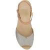 imageDansko Cass PeepToe Wedge Sandal for Women Low Profile Wedge with Arch Support Adjustable Fit for Walking ComfortPlatinoTan