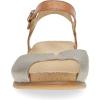 imageDansko Cass PeepToe Wedge Sandal for Women Low Profile Wedge with Arch Support Adjustable Fit for Walking ComfortPlatinoTan