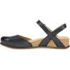 imageDansko Christine Womens Cushioned Low Profile Wedge Mary Jane  ClosedToe Sandal with Hook and Loop Adjustable Strap Lightweight Comfort Arch SupportBlack