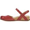 imageDansko Christine Womens Cushioned Low Profile Wedge Mary Jane  ClosedToe Sandal with Hook and Loop Adjustable Strap Lightweight Comfort Arch SupportRed