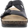 imageDansko Dayna Double Buckle SlipOn Sandal for Women  Cushioned Cork Midsole for Comfort and Shock Absorption  Vibram ECOSTEP EVO Rubber Outsole for LongLasting WearBlack Croco