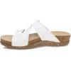 imageDansko Dayna Double Buckle SlipOn Sandal for Women  Cushioned Cork Midsole for Comfort and Shock Absorption  Vibram ECOSTEP EVO Rubber Outsole for LongLasting WearWhite Croco