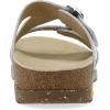 imageDansko Dayna Double Buckle SlipOn Sandal for Women  Cushioned Cork Midsole for Comfort and Shock Absorption  Vibram ECOSTEP EVO Rubber Outsole for LongLasting WearSilver