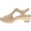 imageDansko Laverne PeepToe Sandals for Women  TStrap Design with Stain Resistant Nubuck LeathersSand