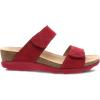 imageDansko Maddy SlipOn Wedge Sandal for Women Comfortable Wedge Shoes with Arch Support Fully Adjustable Straps with Hook ampamp Loop ClosureVersatile Casual to Dressy Footwear Lightweight Rubber OutsoleRed