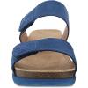 imageDansko Maddy SlipOn Wedge Sandal for Women Comfortable Wedge Shoes with Arch Support Fully Adjustable Straps with Hook ampamp Loop ClosureVersatile Casual to Dressy Footwear Lightweight Rubber OutsoleBlue