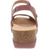 imageDansko Marcy SlipOn Wedge Sandal for Women  Comfortable Wedge Shoes with Arch Support Adjustable Hook ampamp Loop Strap  Versatile Casual to Dressy Footwear  Lightweight Rubber OutsoleRose
