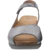 imageDansko Marcy SlipOn Wedge Sandal for Women  Comfortable Wedge Shoes with Arch Support Adjustable Hook ampamp Loop Strap  Versatile Casual to Dressy Footwear  Lightweight Rubber OutsolePewter