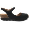 imageDansko Marcy SlipOn Wedge Sandal for Women  Comfortable Wedge Shoes with Arch Support Adjustable Hook ampamp Loop Strap  Versatile Casual to Dressy Footwear  Lightweight Rubber OutsoleBlack