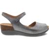 imageDansko Marcy SlipOn Wedge Sandal for Women  Comfortable Wedge Shoes with Arch Support Adjustable Hook ampamp Loop Strap  Versatile Casual to Dressy Footwear  Lightweight Rubber OutsolePewter
