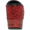 imageDansko Professional Glitter SlipOn Clogs for Women  Rocker Sole and Arch Support for Comfort  Shiny and Stylish Glitter UppersRed