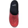 imageDansko Professional Glitter SlipOn Clogs for Women  Rocker Sole and Arch Support for Comfort  Shiny and Stylish Glitter UppersRed