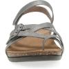imageDansko Roslyn Sandal for Women  Memory Foam and Cork Footbed for Comfort and Arch Support  Lightweight Rubber Outsole for LongLasting Wear Versatile Casual to Dressy FootwearAntique Silver