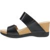 imageDansko Shannon SlipOn Wedge Sandal for Women  CorkEVA Wedge with Arch Support Fully Adjustable StrapsVersatile Casual to Dressy FootwearBlack